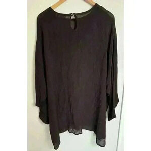 Su Zen Women’s Tunic Top 100% Rayon Dark Plum One size Beautiful Drape Fit